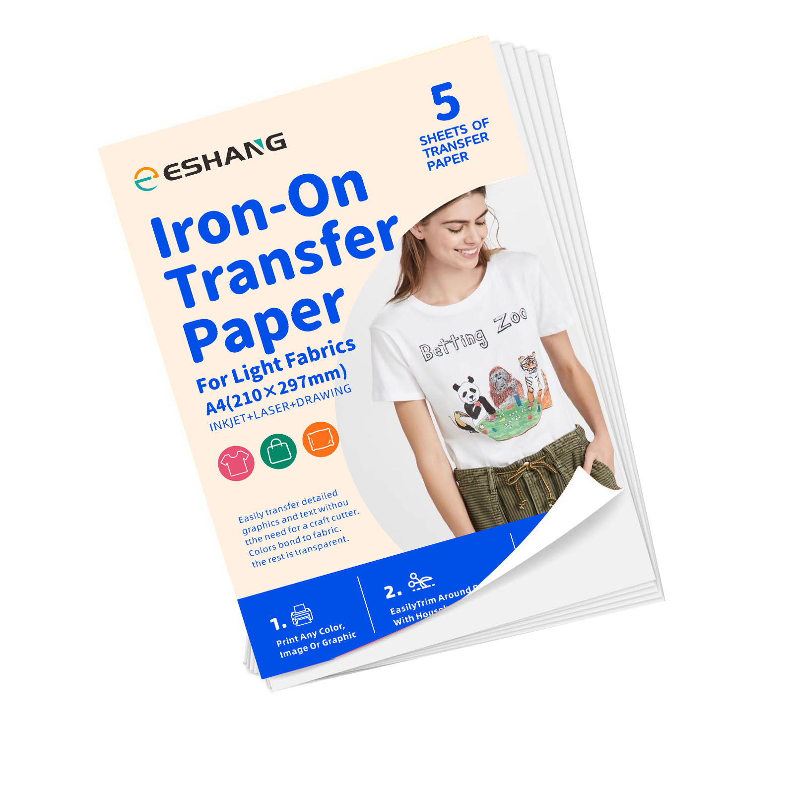 Transfer Paper Carbon - 5 أوراق A4 ورق نقل الحرارة