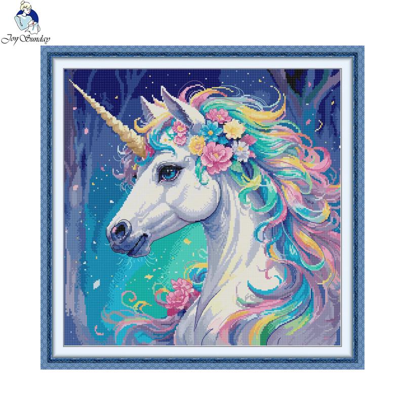 Embroidery Unicorn - الفرح الأحد الحيوان نمط عبر الابره