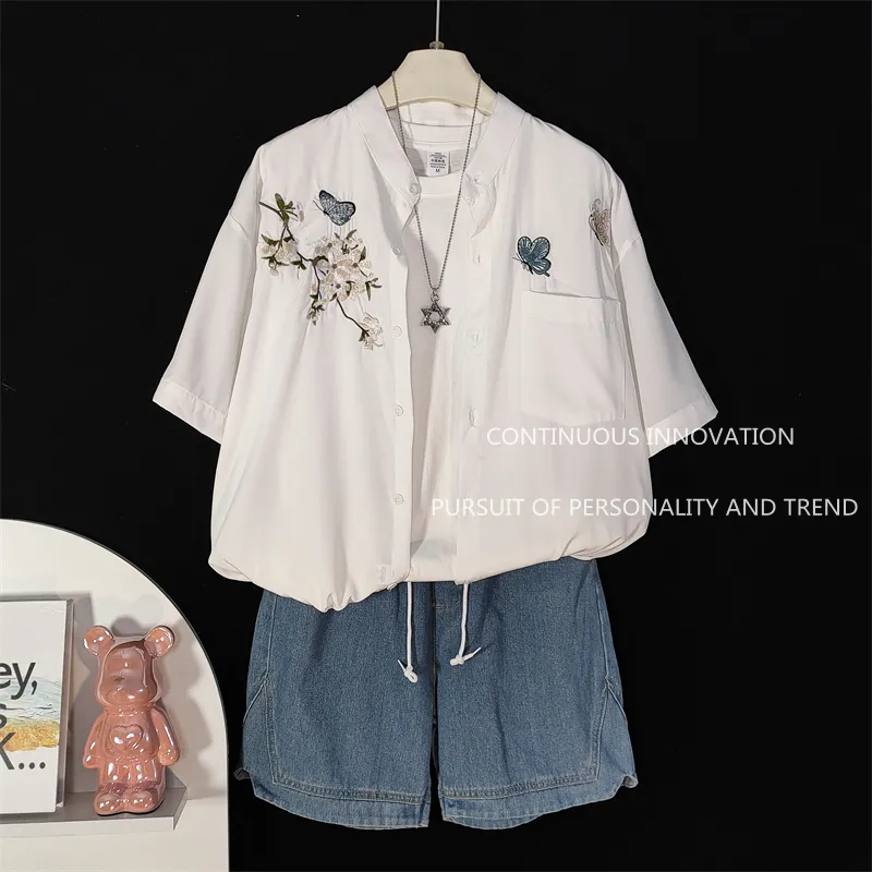 Embroidery Shirt - طقم رجالي من 3 قطع بتصميم
