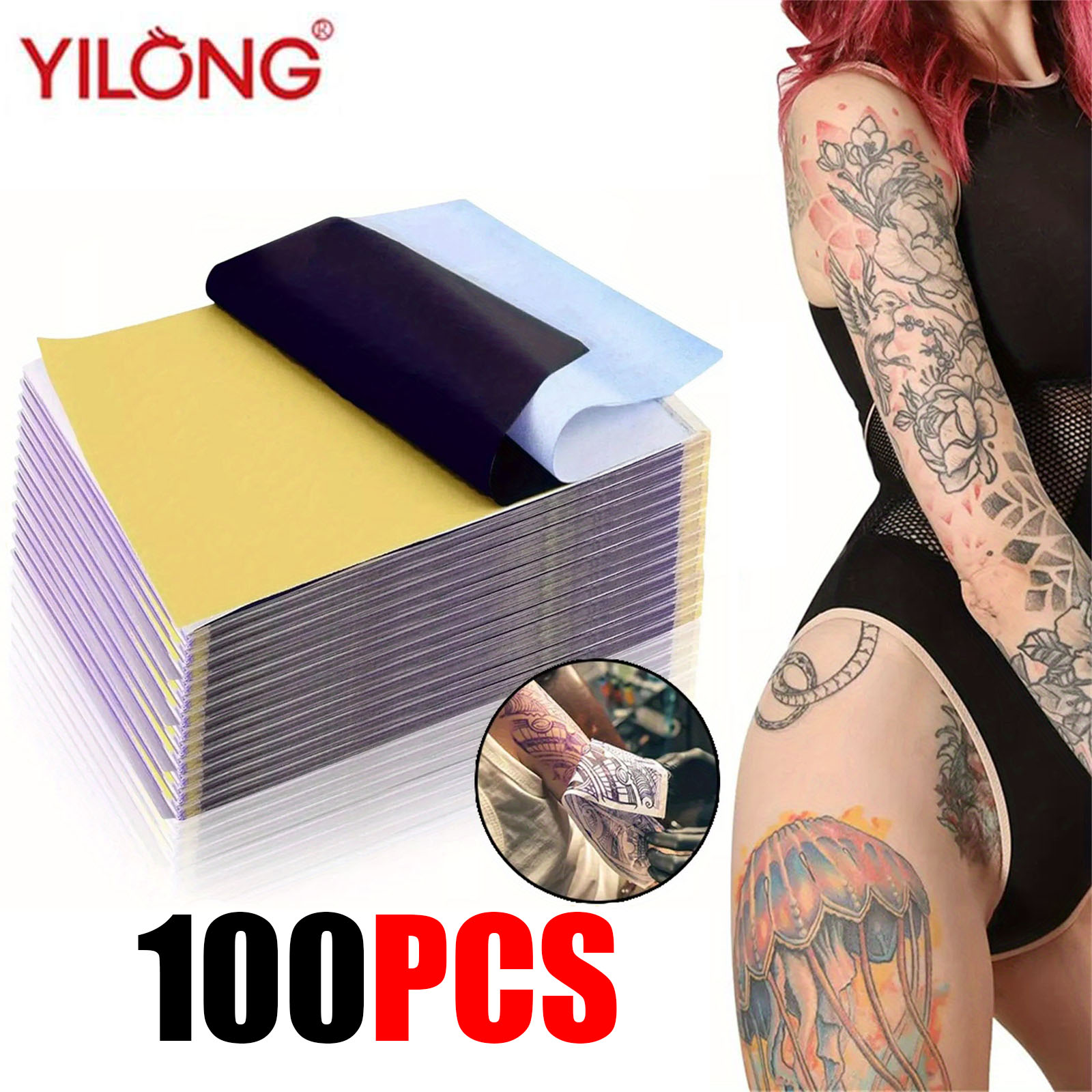 Transfer Paper Carbon - 100 قطعة من أوراق نقل الوشم