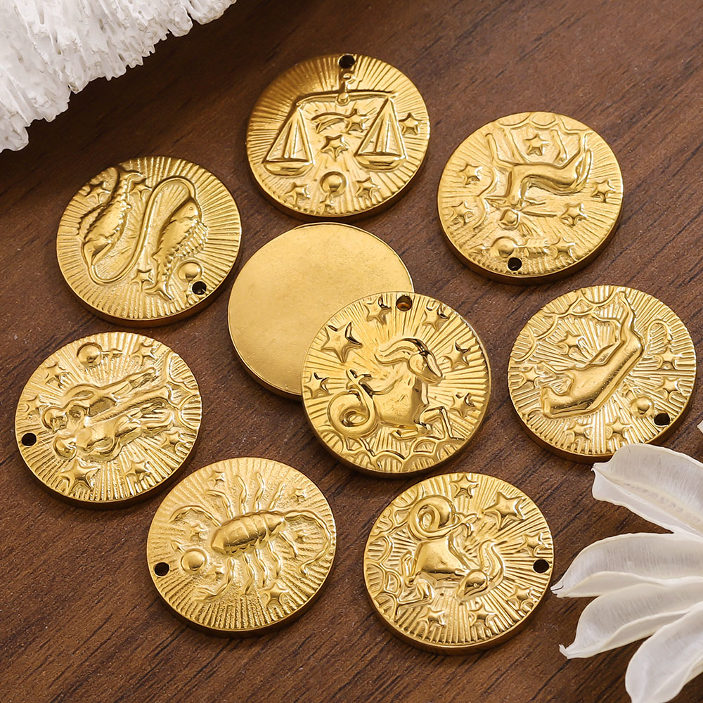 Embroidery Charm - 5 قطع من الفولاذ المقاوم للصدأ