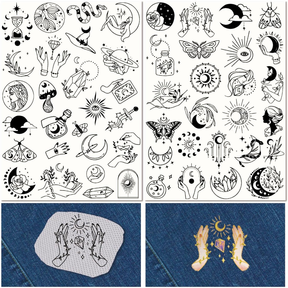 Embroidery Pattern - 51 قطعة بوهو القمر الشمس للذوبان