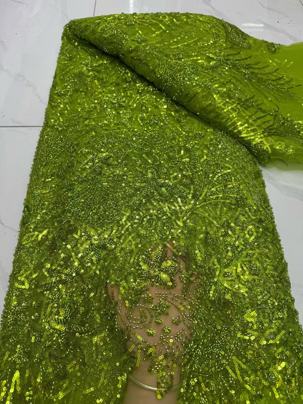أقمشة أفريقية فاخرة مطرزة عالي - مراجعة Embroidery Net Fabric وسعره