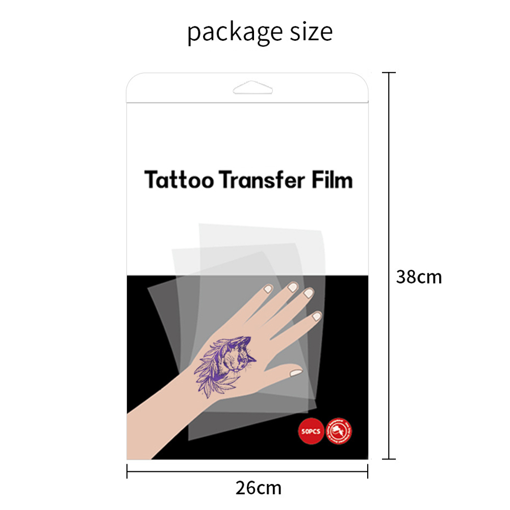 50 قطعة فيلم نقل الوشم الشفاف  - مراجعة Transfer Paper Carbon وسعره