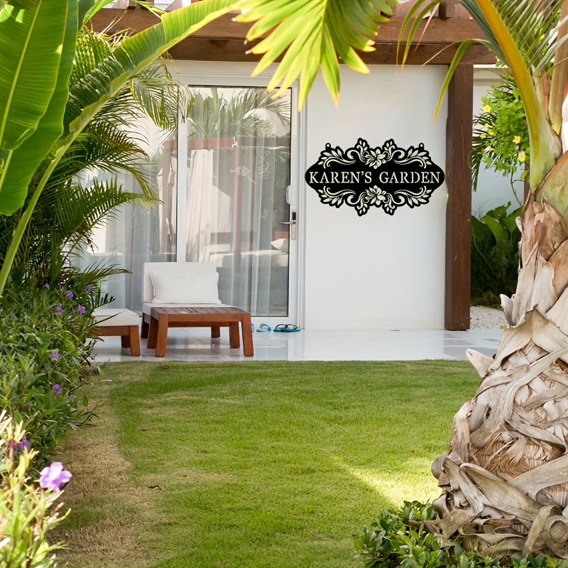 لافتة فنية معدنية مخصصة بالاسم - مراجعة Embroidery Garden وسعره