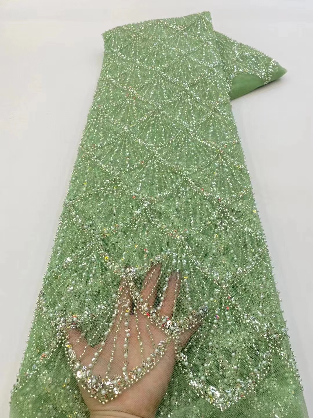 قماش دانتيل تول أفريقي 2026، ق - مراجعة Embroidery Net Fabric وسعره