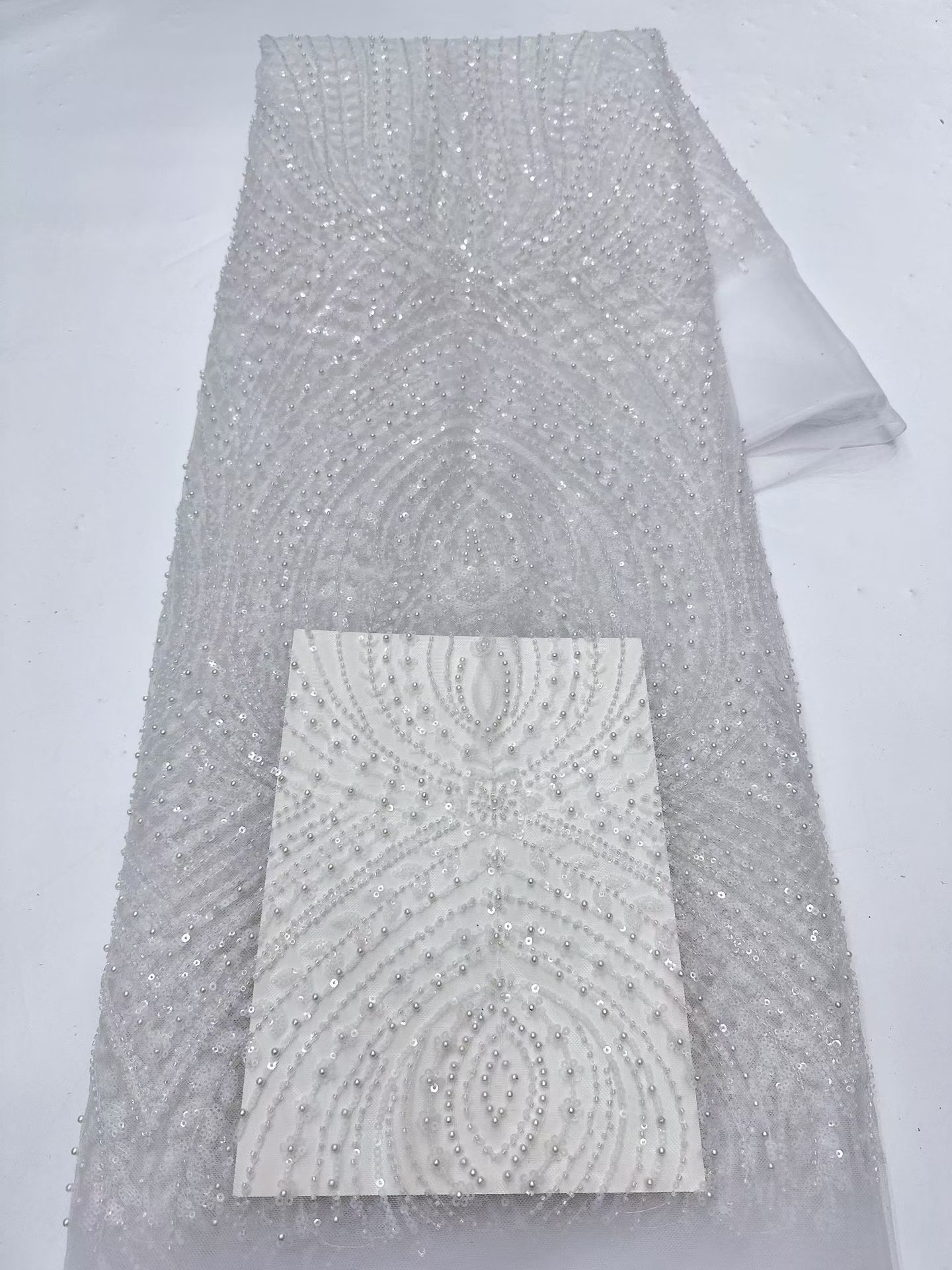 قماش دانتيل نيجيري فاخر بتصميم - مراجعة Embroidery Net Fabric وسعره