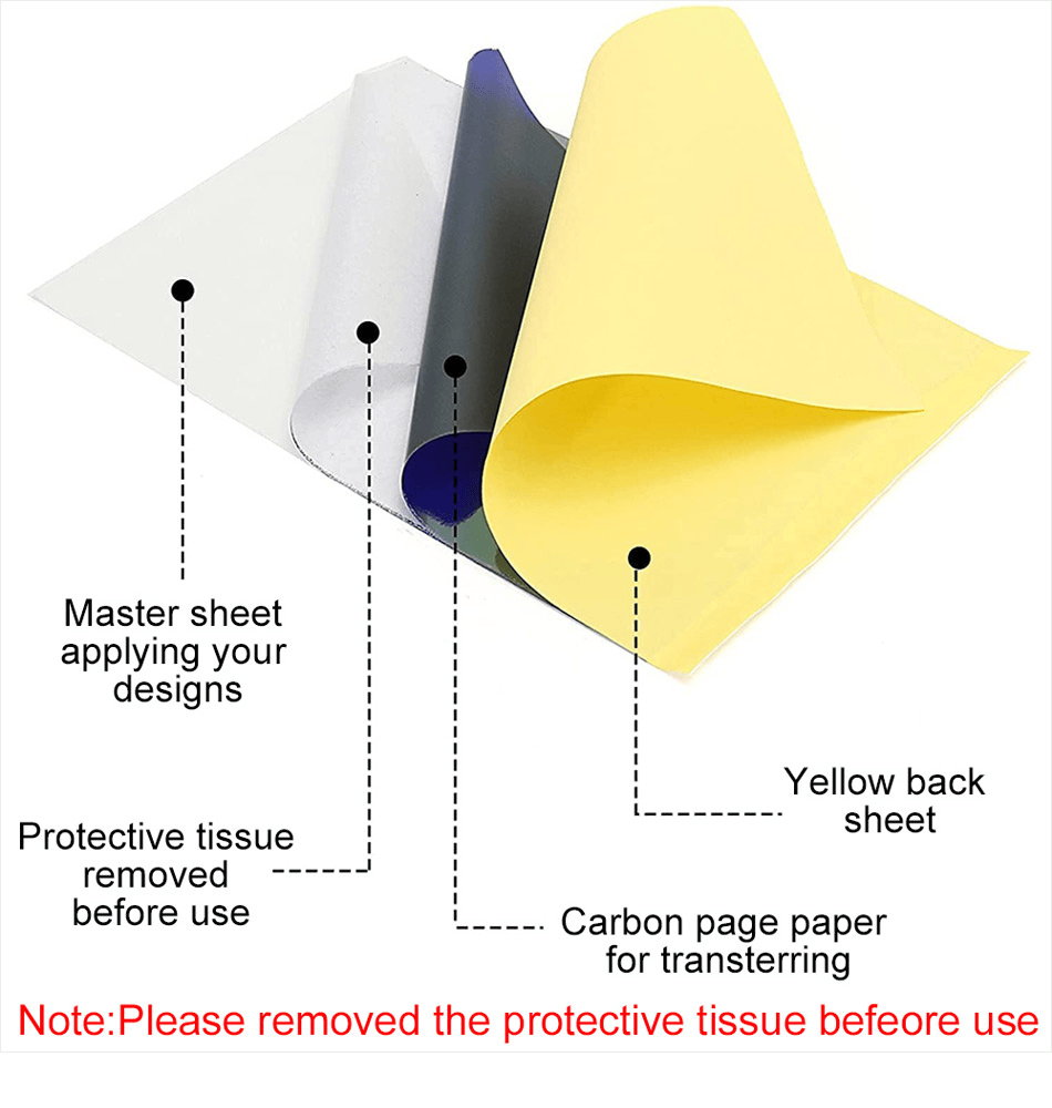 ورق نقل الوشم الحراري الكربوني - مراجعة Transfer Paper Carbon وسعره