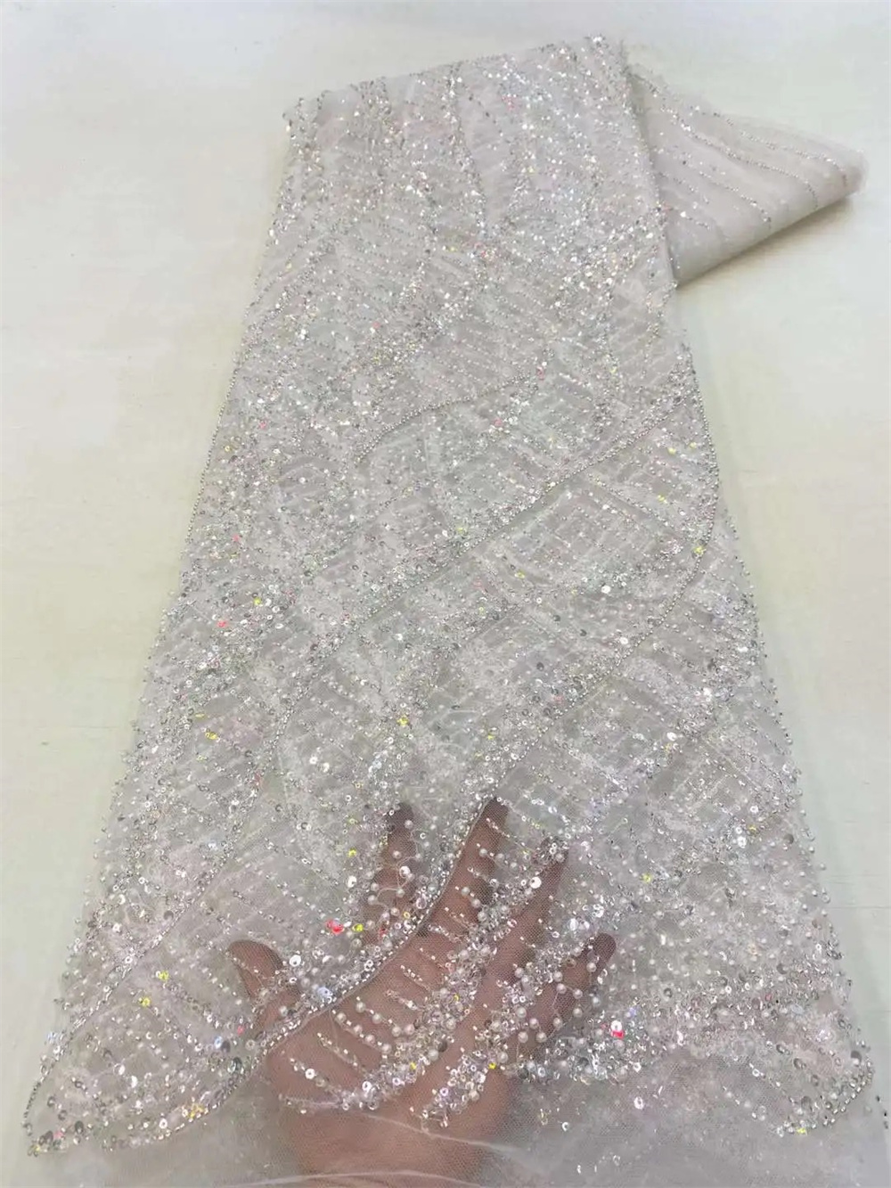 قماش دانتيل بالترتر الأفريقي ، - مراجعة Embroidery Net Fabric وسعره