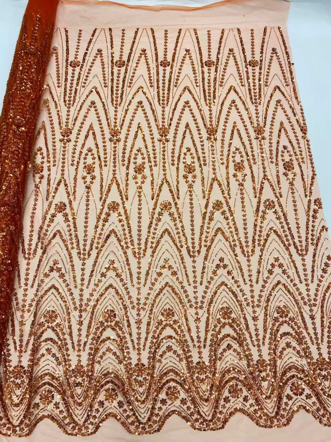 2026 الأفريقي النيجيري عالية ا - مراجعة Embroidery Net Fabric وسعره