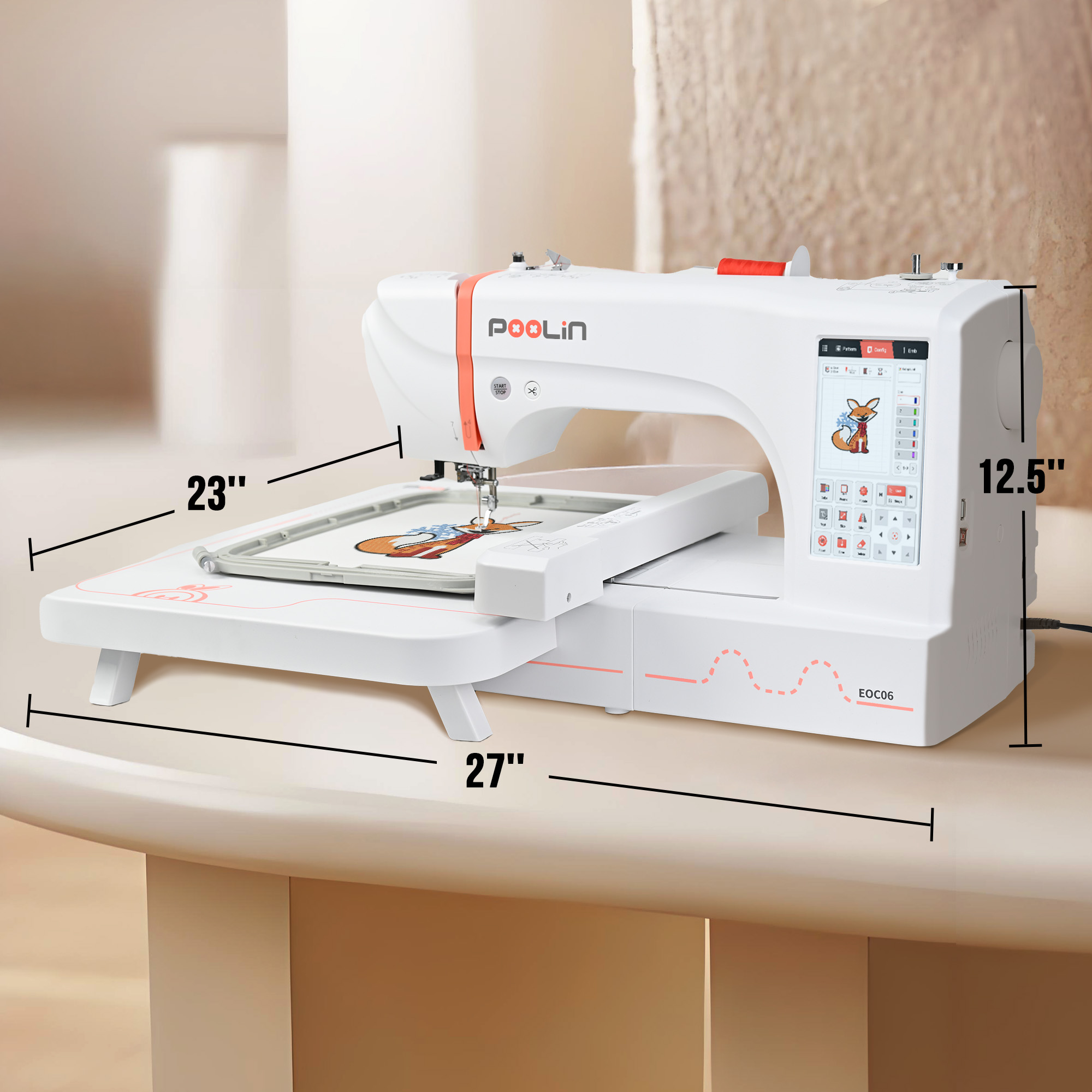 EOC06 PooLin الصين رائجة البيع - مراجعة Embroidery Machine China وسعره