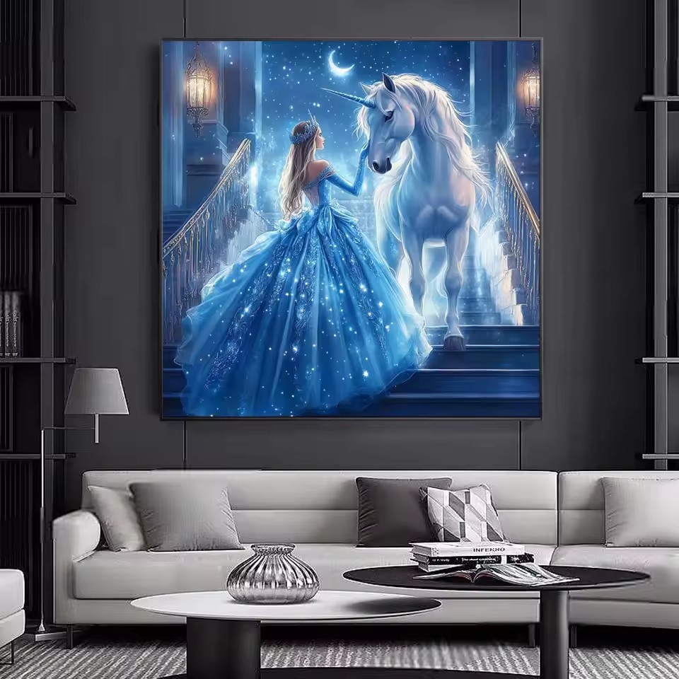 5D الماس اللوحة فتاة يونيكورن  - مراجعة Embroidery Unicorn وسعره