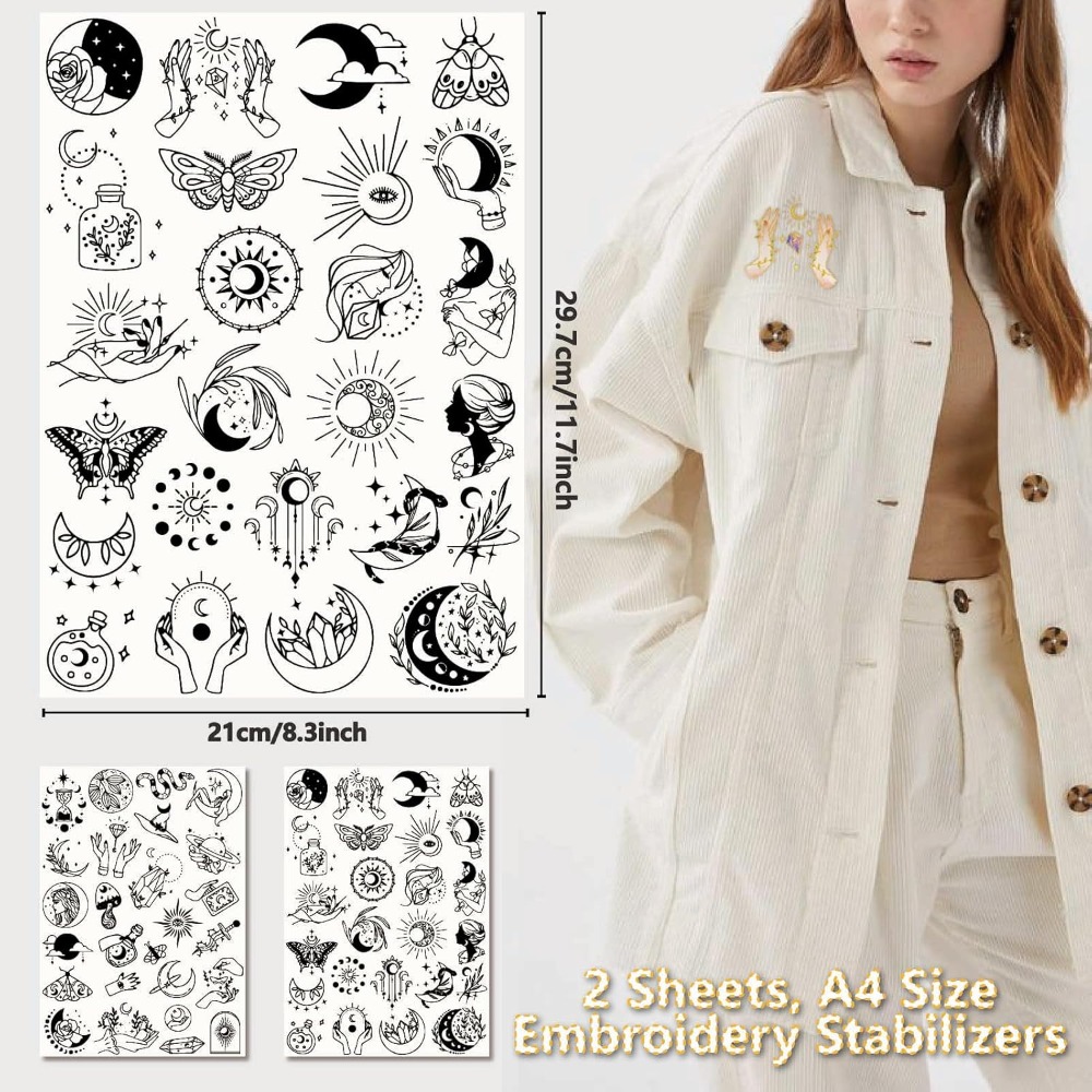 51 قطعة بوهو القمر الشمس للذوب - مراجعة Embroidery Pattern وسعره