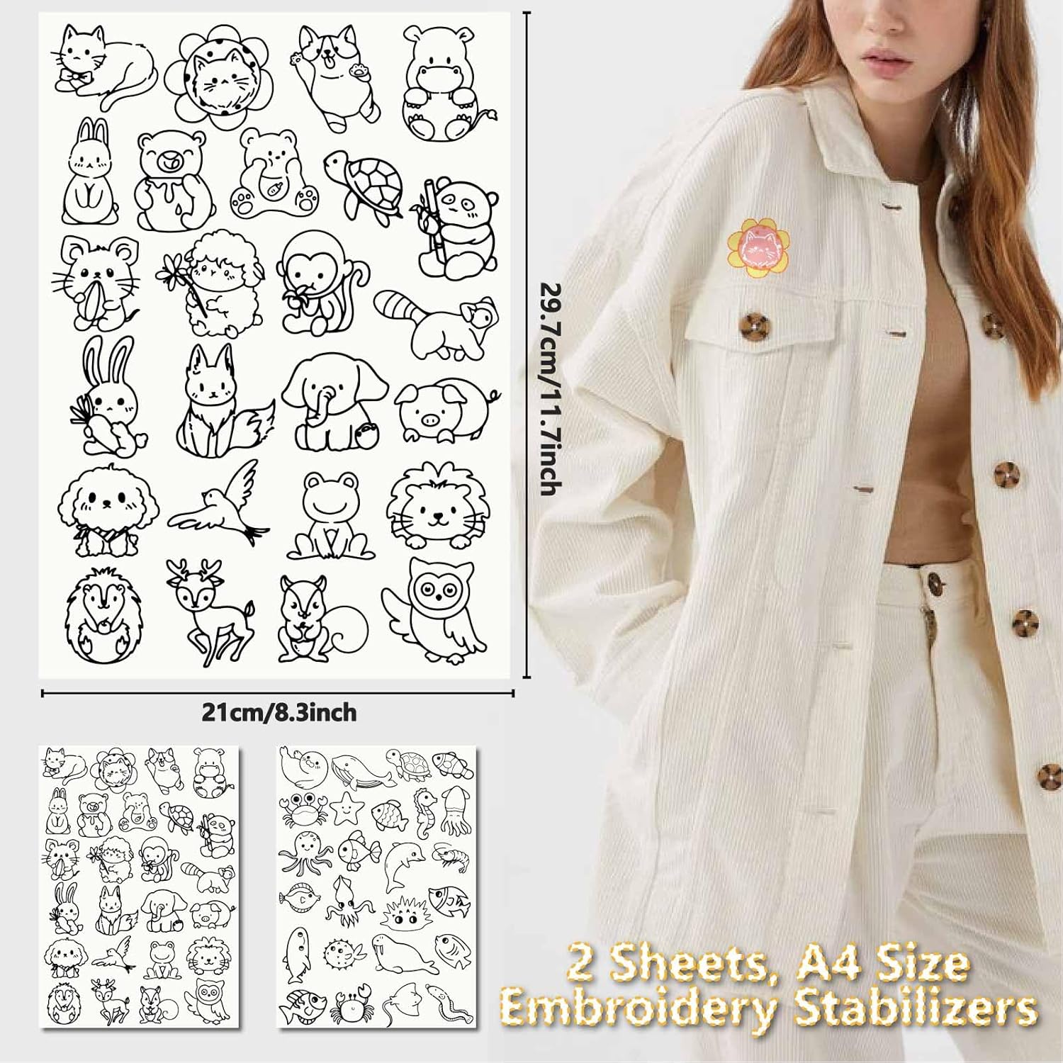 مجموعة ملصقات مطرزة على شكل حي - مراجعة Embroidery Web وسعره